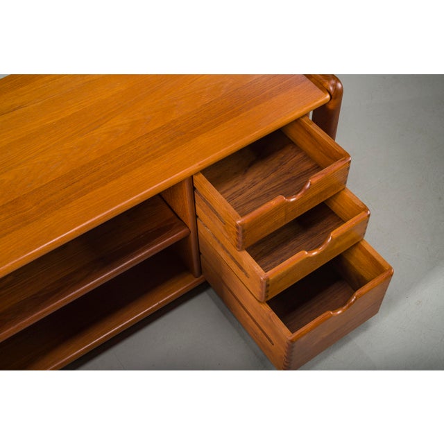 Mid-Century Danish Teak Vinyl Storage Cabinet from Dyrlund, 1960s For Sale - Image 9 of 11