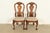 Queen Anne Kittinger Georgian Carved Mahogany Side Chairs or Dining Chairs, Pair For Sale - Image 3 of 17