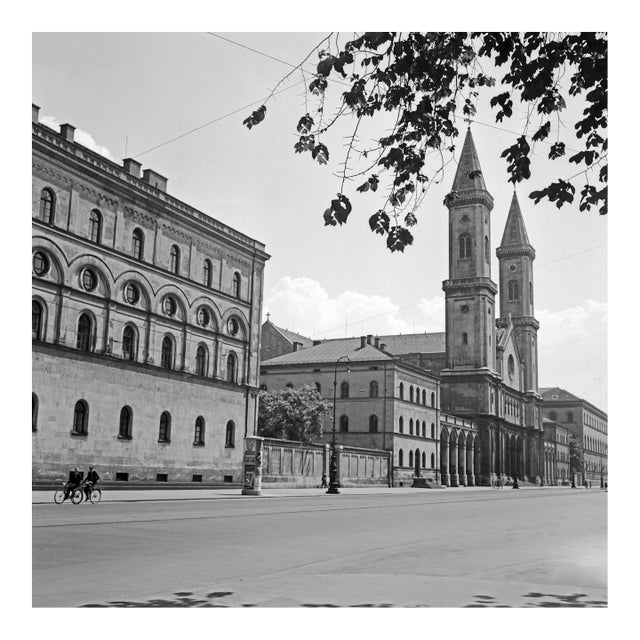Roman Catholic St. Ludwig's Church at Munich, Germany, 1937 For Sale