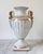 Hollywood Regency Neoclassical Porcelain Gold & White Female Figural Urn For Sale - Image 3 of 13