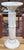 Stone Vintage White and Gray Marble Column Pedestal For Sale - Image 7 of 11