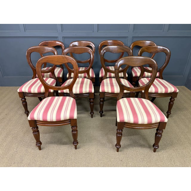 Victorian Mahogany Dining Chairs, 1880, Set of 10 For Sale - Image 12 of 12