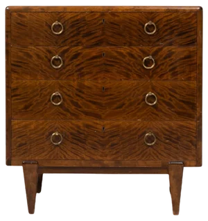 Swedish Art Deco Stained Birch Chest of Drawers, 1920s