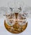 Vintage Ned Smith Waterfowl Series 22k Gold Rim Crinkle Wine Glasses Set of 6 For Sale - Image 14 of 14