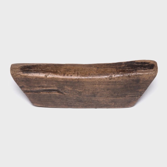 1900 - 1909 Provincial Chinese Elmwood Headrest, C. 1850 For Sale - Image 5 of 6