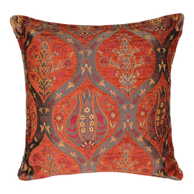 Time Less Shabby Chic Ikat Turkish Throw Pillow For Sale