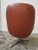 Swivel armchair with red leather upholstery, manufactured by Bramin in Denmark in the 70s. Measurements: seat height 43cm,...