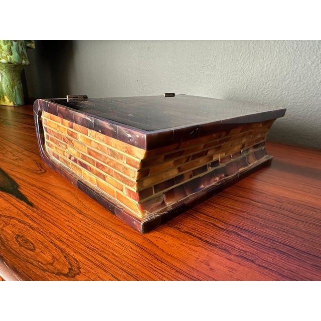 Maitland - Smith Tessellated Horn Jewelry Box For Sale - Image 4 of 12