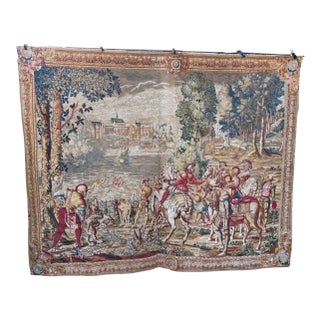 1940s Medieval Style Tapestry After the Louvre Les Chasses De Maximilien For Sale