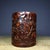 Chinese Vintage Chinese Bamboo Carved "Lotus & Crab" Brush Pot - 480g For Sale - Image 3 of 9