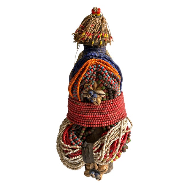 African #1227 Vintage African Beaded Fali Fertility Doll Cameroon 11" H For Sale - Image 3 of 5