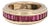 1.68ctw Baguette Ruby Channel Band Ring, 18k Yellow Gold, Ring Size 5.25 For Sale