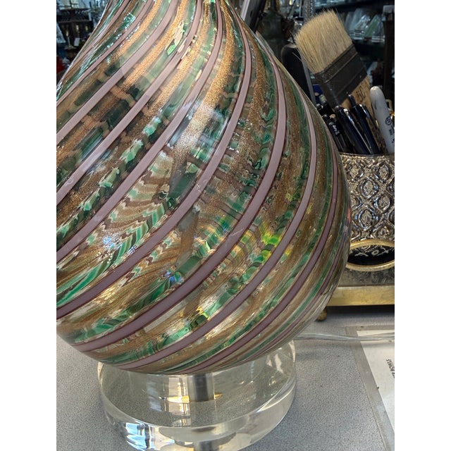 A lovely pair of Dino Martens Murano Lamps. Dino Martens (1894–1970) was an Italian painter and designer particularly...
