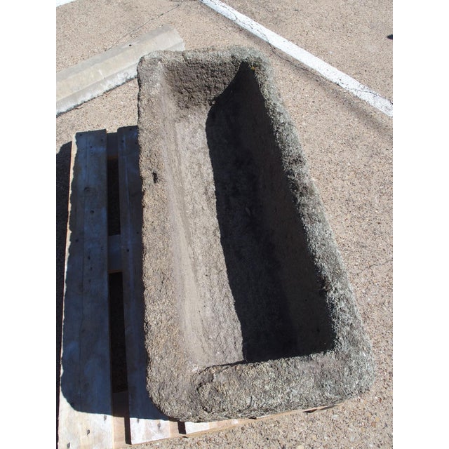 French Country Antique Carved Granite Farm Trough From Normandy, France, 19th Century For Sale - Image 3 of 11