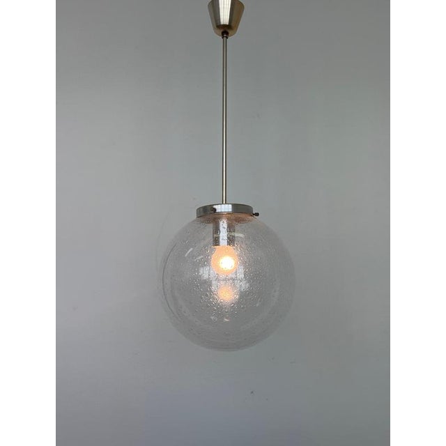Bubble glass pendant for the glass company lighting glass valašské mezirici - perfect condition. - czechoslovakia, 1970s -...