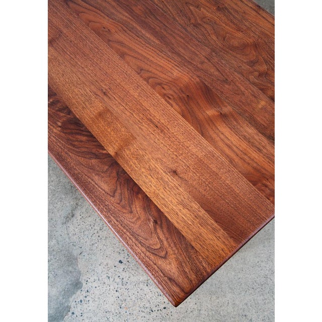 1960s Mid Century Modern Desk Solid Walnut Executive Office Ace Hi 6 Drawer Floating For Sale - Image 11 of 11