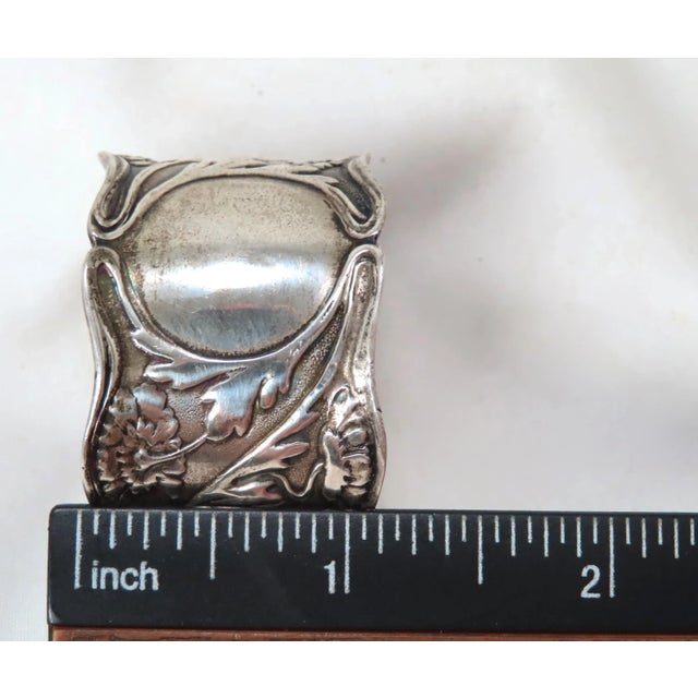 Classic Antique - Victorian Art Nouveau Flower Style Sterling Silver Napkin Ring by Gorham Silver Company For Sale - Image 11 of 13