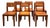 Teak Dining Chairs, Set of 6 For Sale
