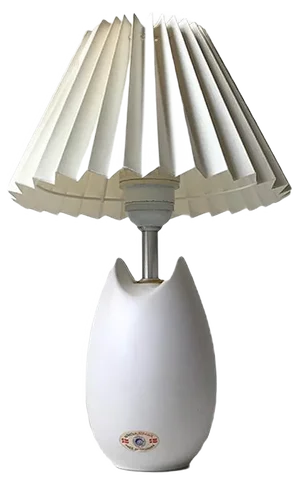 Vintage Danish White Ceramic Table Lamp by Per Rehfeld for Søholm