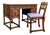 Feudal Oak by Jamestown Lounge Co. Spanish Colonial Revival Carved Oak Desk and Chair Set, Circa 1920s–1930s For Sale