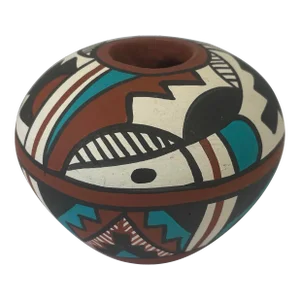Vintage New Mexico Native American Signed Hand Crafted Ceramic Vase