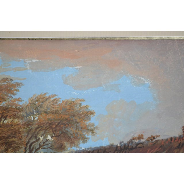 French School From the Beginning of the 19th Century "Pastoral in a Landscape at the Mill" Gouache For Sale - Image 11 of 12