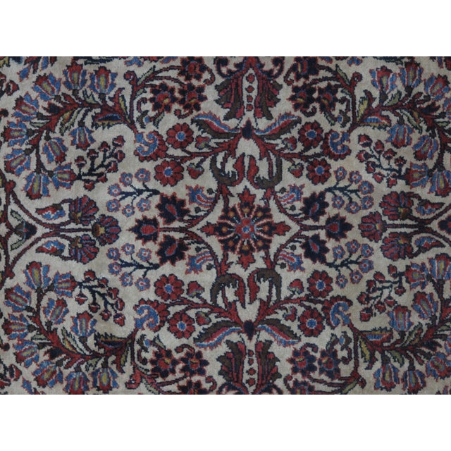 Textile 1920’s Antique Persian Sarouk Rug-9' X 11'10" For Sale - Image 7 of 12