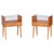 Mid-Century Modern Bedside Tables in Oak and Glass, 1950s, Set of 2 For Sale - Image 11 of 11