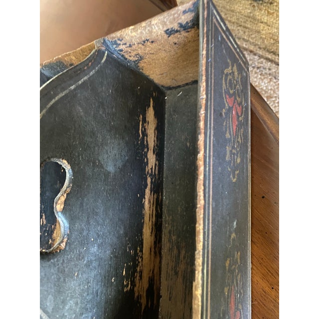 Mid 18-19th Century Norwegian Silverware Box With Rosemalling For Sale - Image 4 of 5