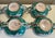 Ceramic Vintage Italian Vietri Earthenware Pottery Handpainted Leaping Deer Emerald Green Salad Service for 8 For Sale - Image 7 of 12