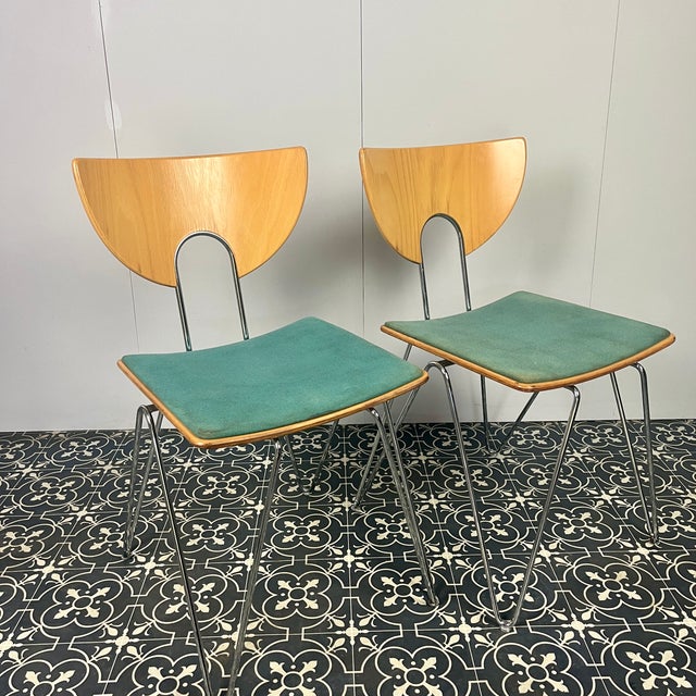 Mid-Century Modern Set of Mikado Dining Chairs by Walter Leeman for Kusch + Co For Sale - Image 3 of 14