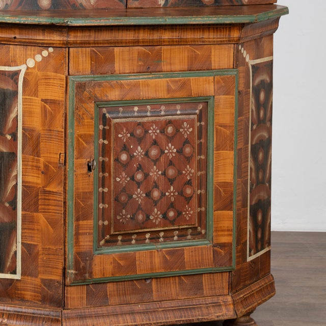 18th-Century Original Hand-Painted Swedish Dalarna Cabinet Dated 1797 For Sale - Image 16 of 17