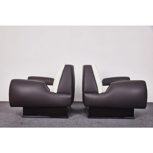 Art Deco Club Chairs with High Gloss Black Bases, 1940s, Set of 2 For Sale - Image 16 of 18
