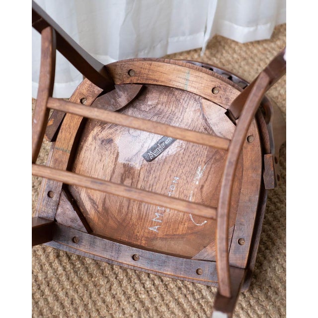 Wood 1930s Oak Banker's Chair For Sale - Image 7 of 10