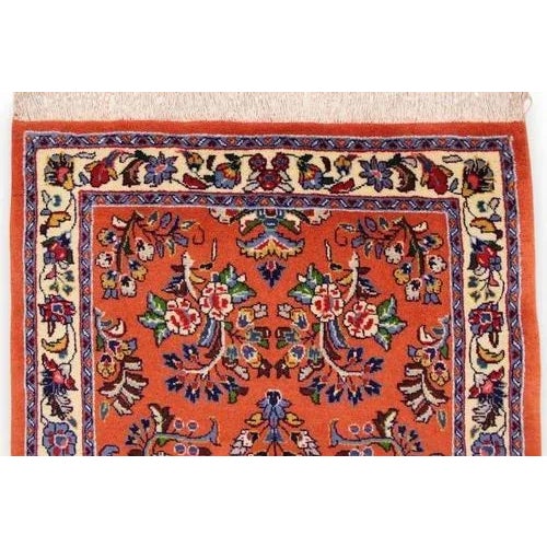 Textile Saroug Runner Rug in Wool For Sale - Image 7 of 11