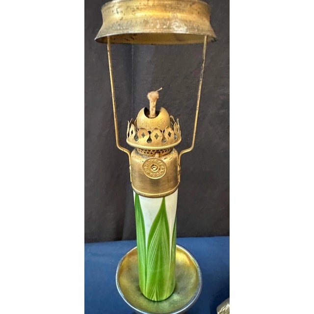 Metal Early 20th Century Tiffany Studios Candlestick Lamp For Sale - Image 7 of 10