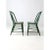 Late 19th Century Antique Green Farmhouse Windsor Chairs Pair For Sale - Image 5 of 11