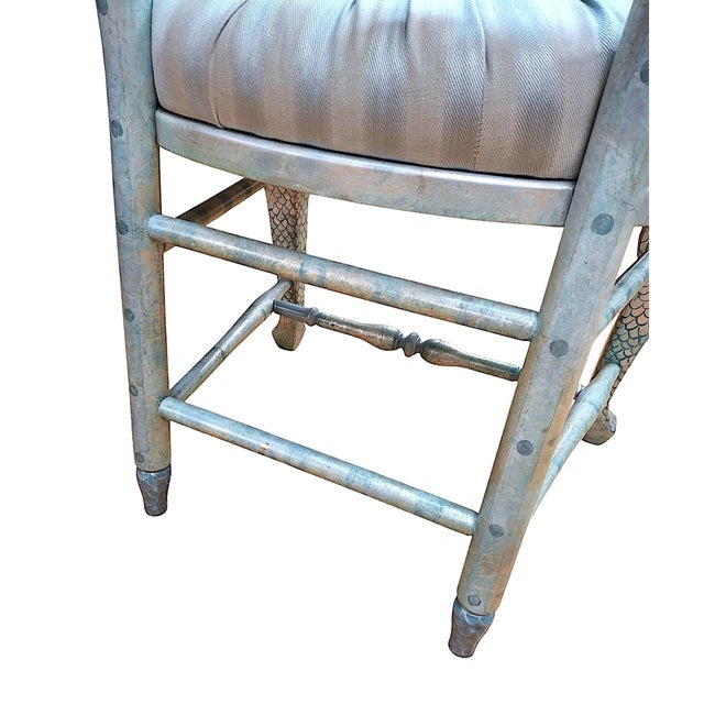 MacKenzie-Childs Pearlescent “Fantasy Fish” Accent Chair For Sale - Image 14 of 16