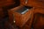 Wood Walnut Kneehole Dressing Table or Desk For Sale - Image 7 of 12