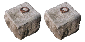 Stone Ashlars with Rings for Tying Up Horses and Donkeys, 20th Century, Set of 2