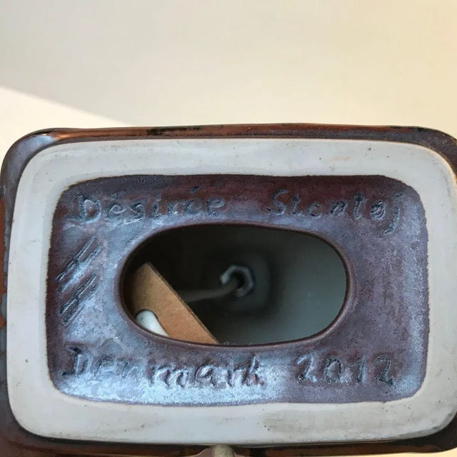 Modernist Scandinavian Stoneware Table Lamp from Desiree, 1970s For Sale - Image 6 of 9