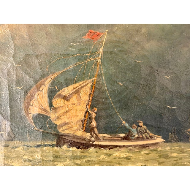 Early 20th Century European Sailing Scene, Circa 1900 For Sale - Image 5 of 5