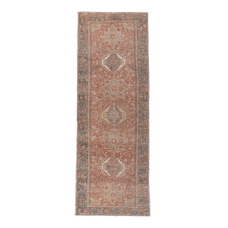 Antique Circa 1900 Hand Knotted Runner 4ft 6in X 12ft 6in For Sale