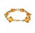 Contemporary Citrine & Diamond Gold Bracelet 18k Yellow Gold Floral Round Link For Sale - Image 3 of 6