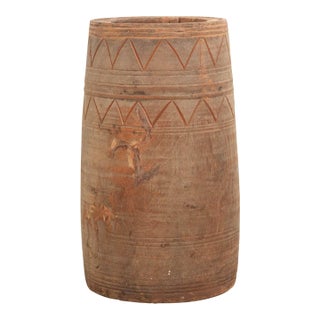 Oxidized Wood Naga Tribal Vessel For Sale