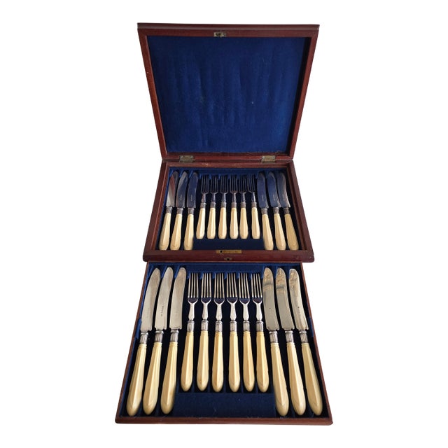Antique Sheffield Fish or Dessert Set for Twelve For Sale