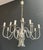 White Neoclassical Style Chandelier in Silver Metal. French Work by Maison Charles For Sale - Image 8 of 12