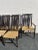 Ebony Set of 8 Elegant Bespoke Ebonized Wood Dining Chairs: Tall Back Dessin Fournir Slat Back Black Hand Rubbed Ebonized Wood With Rush Seats. Set of 8 For Sale - Image 8 of 12