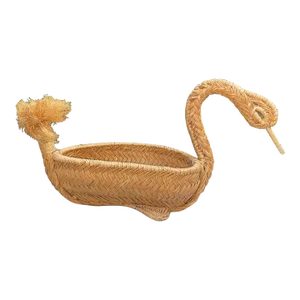 Mid-Century French Rope Swan Adrien Audoux & Frida Minet
