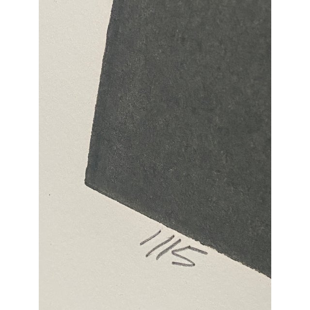 Abstract Listed Artist Lee Waisler (B. 1938) Abstract Etching in Gilt Wood Frame For Sale - Image 3 of 18